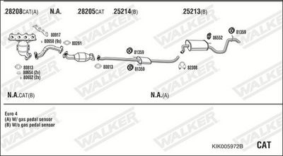 SISTEM DE ESAPAMENT WALKER KIK005972B