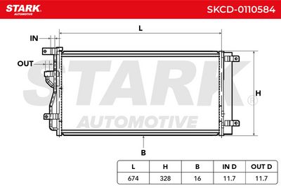 кондензатор, климатизация STARK SKCD-0110584