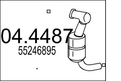 Катализатор MTS 04.4487 для FIAT 500L
