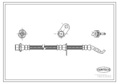Тормозной шланг CORTECO 19033093 для TOYOTA MR2