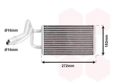 VAN WEZEL 18006317 Радиатор печки  для FORD TRANSIT (Форд Трансит)