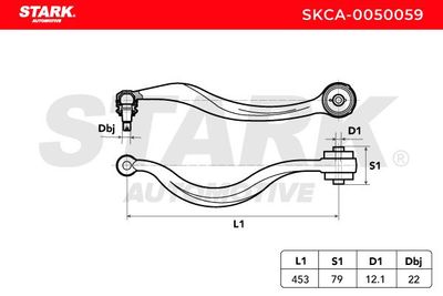 носач, окачване на колелата STARK SKCA-0050059