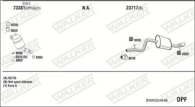 Изпускателна система WALKER BWK034946