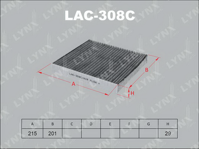LYNXauto LAC-308C Фільтр салону 
