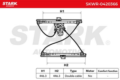 стъклоподемник STARK SKWR-0420366