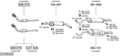SISTEM DE ESAPAMENT BOSAL SYS06324