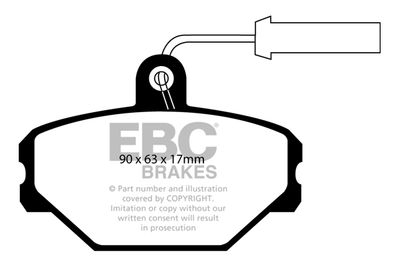 Комплект тормозных колодок, дисковый тормоз EBC Brakes DP718 для LANCIA Y10