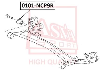 ASVA 0101-NCP9R Сайлентблок рычага  для TOYOTA RACTIS (Тойота Рактис)