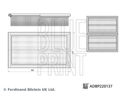 Komplet filtrów powietrza BLUE PRINT ADBP220137