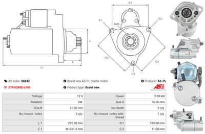 STARTER AS-PL S6012 4