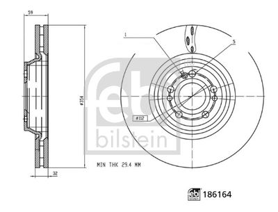 Tarcza hamulcowa FEBI BILSTEIN 186164