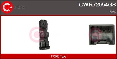 Выключатель, стеклолодъемник CASCO CWR72054GS для FORD FOCUS