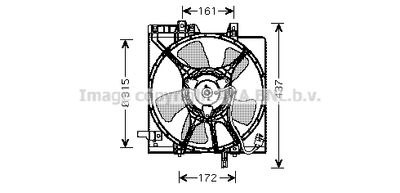 Вентилятор, охлаждение двигателя AVA QUALITY COOLING SU7510 для SUBARU IMPREZA