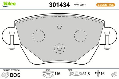 BREMSBELAGSATZ SCHEIBENBREMSE