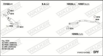 SISTEM DE ESAPAMENT WALKER VWK019408B