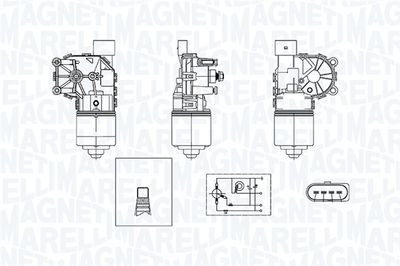 Vindrutetorkarmotor MAGNETI MARELLI 064376090010