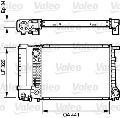 VALEO 731520 Радіатор охолодження двигуна для BMW (Бмв)