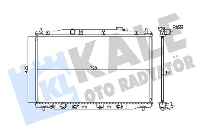 Радиатор, охлаждение двигателя KALE OTO RADYATÖR 347740 для HONDA CR-V