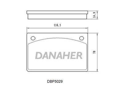 Комплект тормозных колодок, дисковый тормоз DANAHER DBP5029 для BENTLEY TURBO