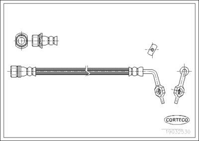 Тормозной шланг CORTECO 19032530 для TOYOTA LITEACE