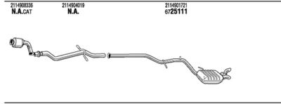 Układ wydechowy WALKER MBK016992B