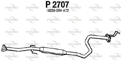 FENNO P2707 Глушитель выхлопных газов  для HONDA CIVIC V седан (EG, EH) 1.6 16V Vtec (EH9)