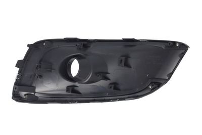 Voorbumper afdekking Voor Rechts (verchroomd frame, met mistlampgaten, zwart glanzend) past: KIA CEED II JD 06.15-07.18