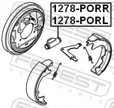 CILINDRU RECEPTOR FRANA FEBEST 1278PORL 1