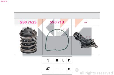 Termostat, środek chłodzący KW 580 851K