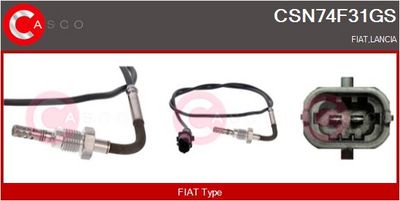 SENZOR TEMPERATURA GAZE EVACUARE