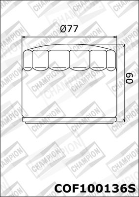 ÖLFILTER CHAMPION COF100136S 1