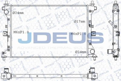 Радиатор, охлаждение двигателя JDEUS M-0420330 для SUZUKI SX4
