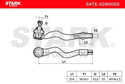 накрайник на напречна кормилна щанга STARK SKTE-0280050