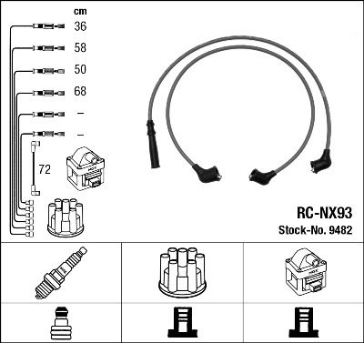 Комплект проводов зажигания NGK 9482 для NISSAN PICK