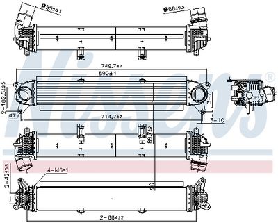 INTERCOOLER COMPRESOR NISSENS 961414 4