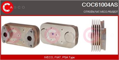 Olejový chladič, motorový olej CASCO COC61004AS