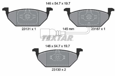 Комплект тормозных колодок, дисковый тормоз TEXTAR 2313181 для SEAT ALTEA