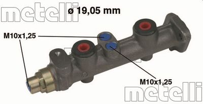 Главный тормозной цилиндр METELLI 05-0014 для SEAT RITMO