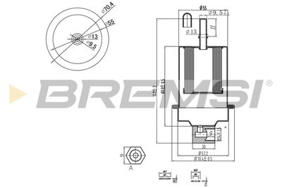Топливный фильтр BREMSI FE1317 для HYUNDAI ATOS