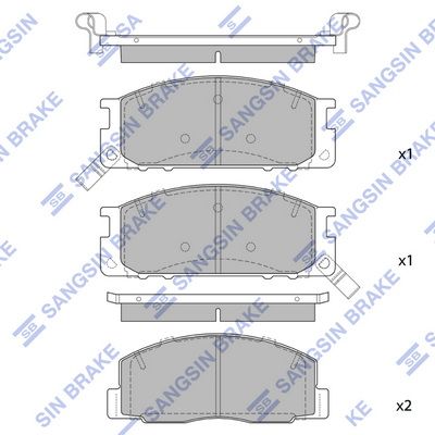 Комплект тормозных колодок, дисковый тормоз Hi-Q SP1464 для TOYOTA PREVIA