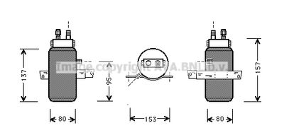 Осушитель, кондиционер AVA QUALITY COOLING SBD043 для SAAB 9000