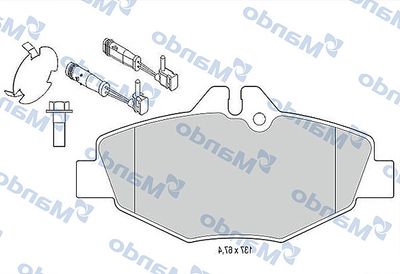 MANDO MBF015667 Тормозные колодки и сигнализаторы  для MERCEDES-BENZ E-CLASS T-Model (S211) E 220 T CDI