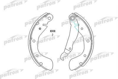 PATRON PSP335 Ремкомплект барабанных колодок  для DAEWOO PRINCE (Деу Принке)
