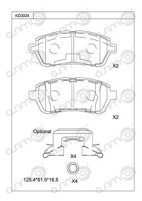 ASIMCO KD3024 Тормозные колодки и сигнализаторы для FORD FIESTA VI (CB1, CCN) 1.6 Ti ASIMCO KD3024 Тормозные колодки и сигнализаторы для FORD FIESTA VI (CB1, CCN) 1.6 Ti