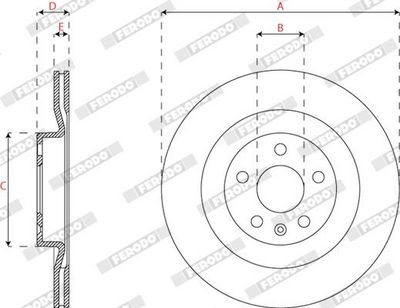 BREMSSCHEIBE FERODO DDF2732C 2