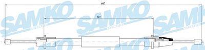 SAMKO C0637B Трос ручного тормоза  для PEUGEOT 406 купе (8C) 2.0 16V