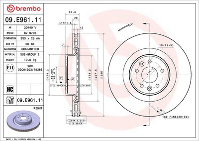 DISC FRANA BREMBO 09E96111 1