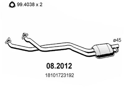 ASSO 08.2012 Глушитель выхлопных газов  для BMW 5 (E34) 520 i 24V