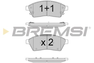 Комплект тормозных колодок, дисковый тормоз BREMSI BP3595 для CADILLAC SRX