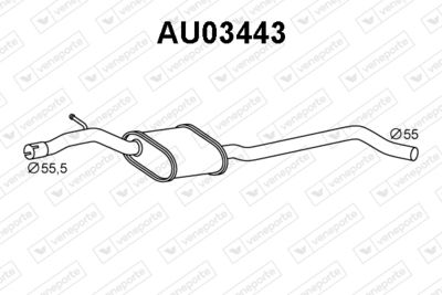 VENEPORTE AU03443 Глушитель выхлопных газов  для AUDI A6 (Ауди А6)